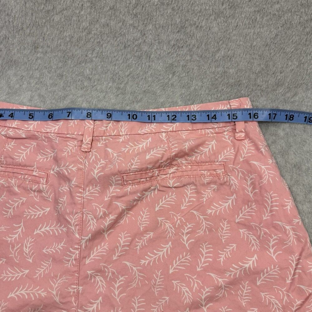 Old Navy Everyday Shorts Womens Size 6 Chino Pink Print Mid Rise 100% Cotton - Picture 7 of 9